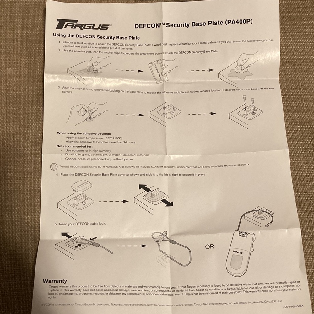 Targus Defcon SCL Serialized Cable Lock - Picture 6 of 8